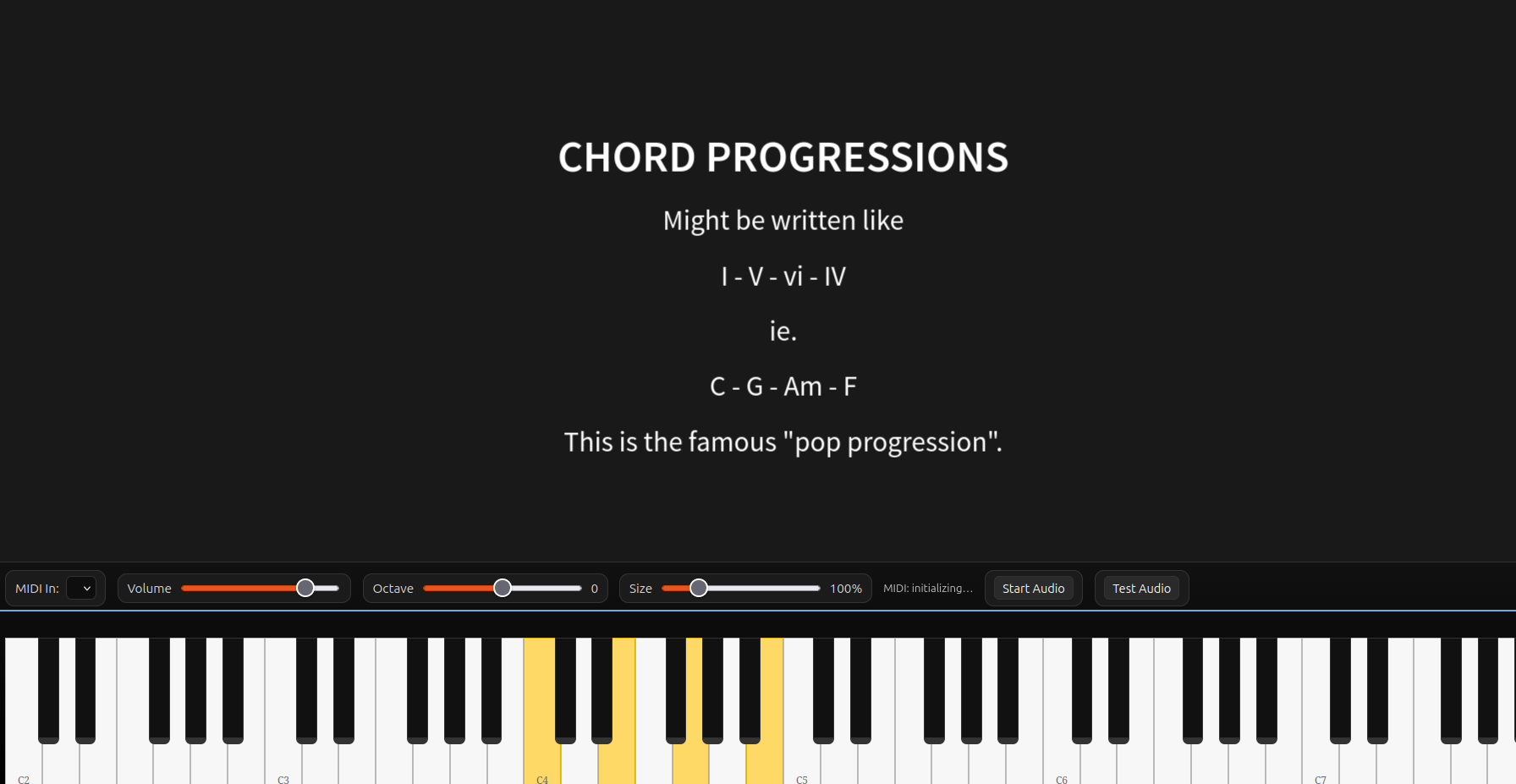 Piano Slides